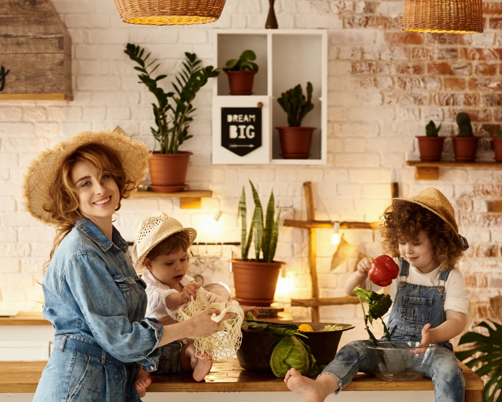 wooden carts on wheels